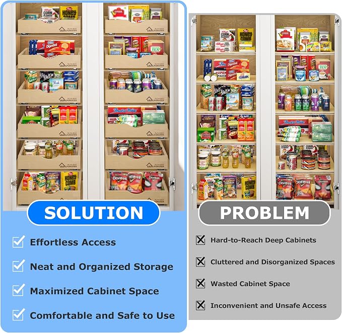 WelFurGeer Soft Close Pull Out Drawers for Cabinets, 23" W x 21" D Pull Out Cabinet Drawer with Heavy Duty Slides, Pull Out Cabinet Organizer, Cabinet Pull Out Shelves, Pull-Out Home Organizers - Image 3