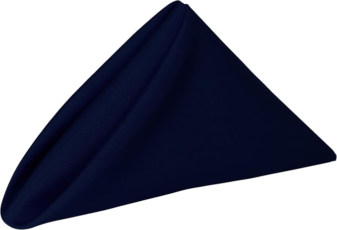 17x17-Inch Polyester Cloth Napkins, Deep Royal, Set of 120 | Bulk Case of 10 Dozen, Dinner Napkins, Square, Serged Edges, Machine Washable, Wrinkle-Resistant, Flame-Resistant, Blue by UltimateTextile