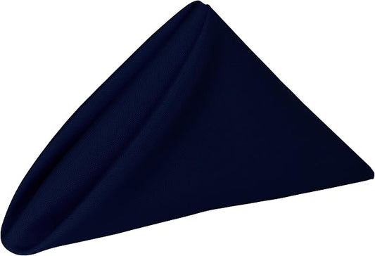 17x17-Inch Polyester Cloth Napkins, Deep Royal, Set of 24 | Bulk Case of 2 Dozen, Dinner Napkins, Square, Serged Edges, Machine Washable, Wrinkle-Resistant, Flame-Resistant, Blue by UltimateTextile