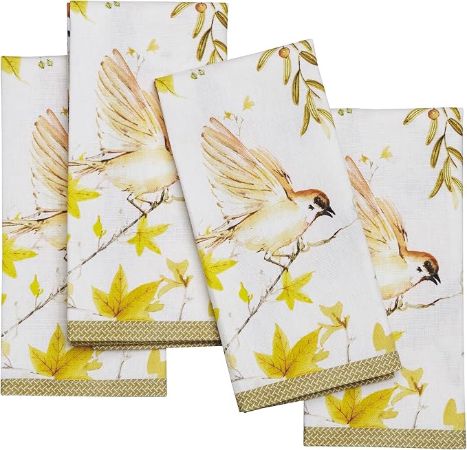 Maison d' Hermine Cloth Napkins Set of 4 Reusable 100% Cotton (18" x 18") | Everyday Square Napkins Cloth Washable Dinner Party Wedding Restaurant Hotel Kitchen Spring Summer - Verdier by MaisondHermine