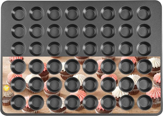 Wilton Perfect Results Non-Stick Mega Mini Muffin Pan, 48-Cup Cupcake Pan, Steel by Wilton