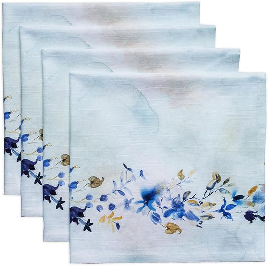 Maison d' Hermine Cloth Napkins Set of 4 Reusable 100% Cotton (20" x 20") | Everyday Square Napkins Cloth Washable Dinner Party Wedding Restaurant Hotel Kitchen Spring Summer - Lazy Summer Days by MaisondHermine