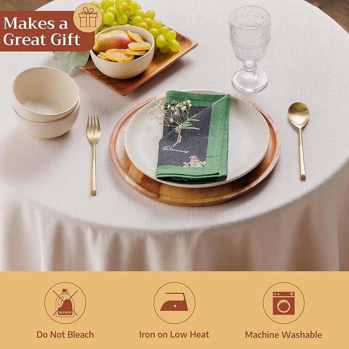 Maison d' Hermine Cloth Napkins Set of 4 Reusable 100% Cotton (18" x 18") | Everyday Square Napkins Cloth Washable Dinner Party Wedding Restaurant Hotel Kitchen Spring Summer - Fresh Herbs - Image 5