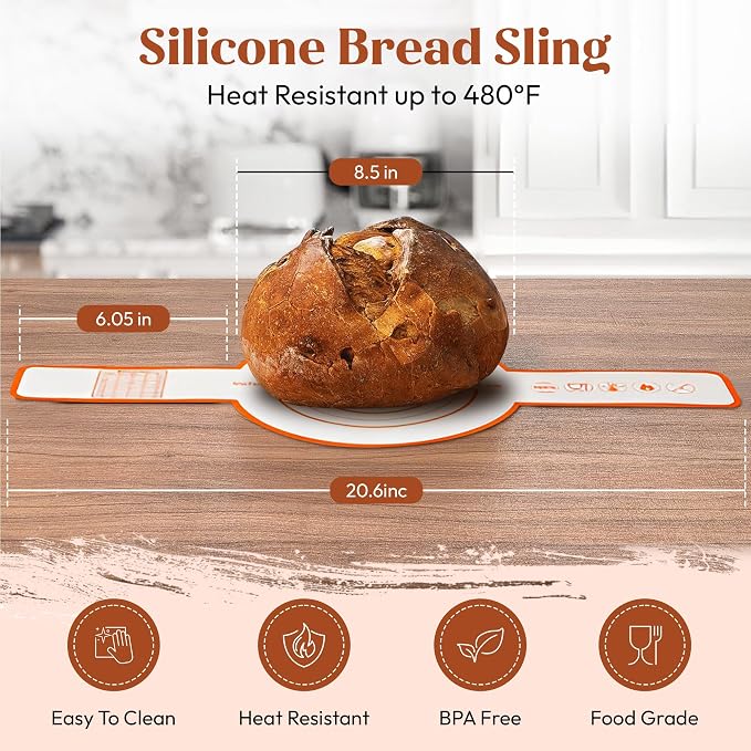 Sourdough Starter Kit with 9” Round & 10” Oval Banneton Bread Proofing Baskets, 24oz Starter Jar, Recipe Book & Tools – Complete Sourdough Bread Baking Supplies with Whisk, Scraper & Accessories - Image 5