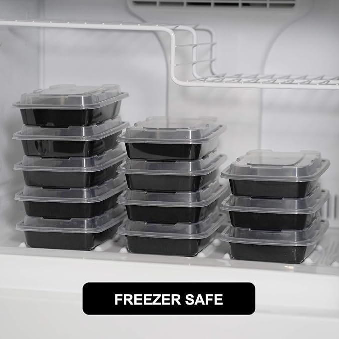 Freshware Meal Prep Containers 1 Compartment Food Storage Containers with Lids, Bento Box, BPA Free, Stackable, Microwave/Dishwasher/Freezer Safe (28 oz), 50 Count (Pack of 1) - Image 9