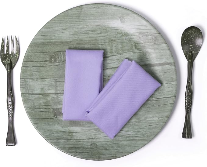 Pack of 100 PCS Cloth Napkins 17x17 inch Washable Polyester Dinner Napkins Soft Table Napkins for Wedding Party Dining Banquet Bistro Decoration - Lavender - Image 3