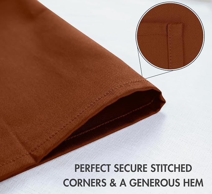 Ruvanti Cloth Napkins Set of 12, 18x18 Inch, Soft & Absorbent Cotton Enrich Dinner Napkins for Hotel, Wedding Parties, Napkins Everyday - Rust - Image 5