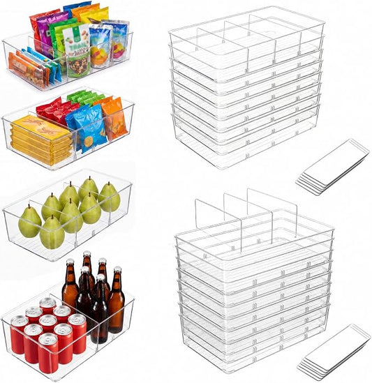 16 Pcs Snack Pantry Organizer Storage for Shelf,Large,Divider by Mifoci