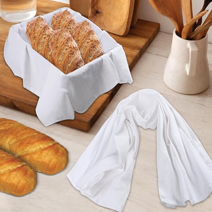 Urban Villa Kitchen Towels Cotton Dish Towels 27”x27” (Set of 24) White - Image 4