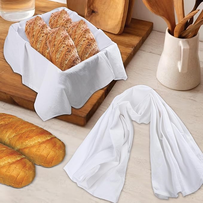 Urban Villa Kitchen Towels Cotton Dish Towels 27”x27” (Set of 4) White - Image 6