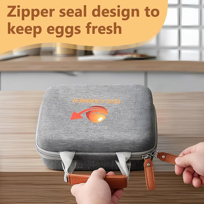Outdoor Egg Containers For Camping, 12 Slots Reusable Egg Holder With Handle, Shockproof Storage Carrier Tray For Party Picnic Travel, Portable Egg Protection Holder Protection Box - Image 7