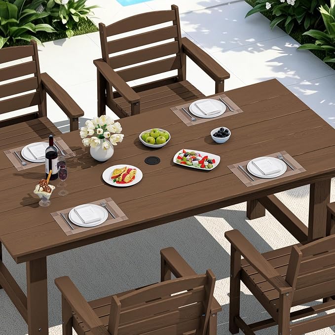 SERWALL 6-Pack Heat Resistant Placemats, Non-Slip Woven Vinyl Table Mats, Washable & Durable for Daily Meals, Indoor & Outdoor Use, Khaki - Image 4