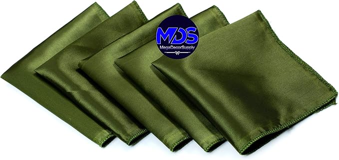 Set of 100 PCS Satin Napkin 12x12 Inch Square, Dinner Table Napkins for Wedding, Bulk Silky Sateen Cloth Napkins for Restaurant Banquet Graduation Birthday Party Decoration - Olive Green - Image 2