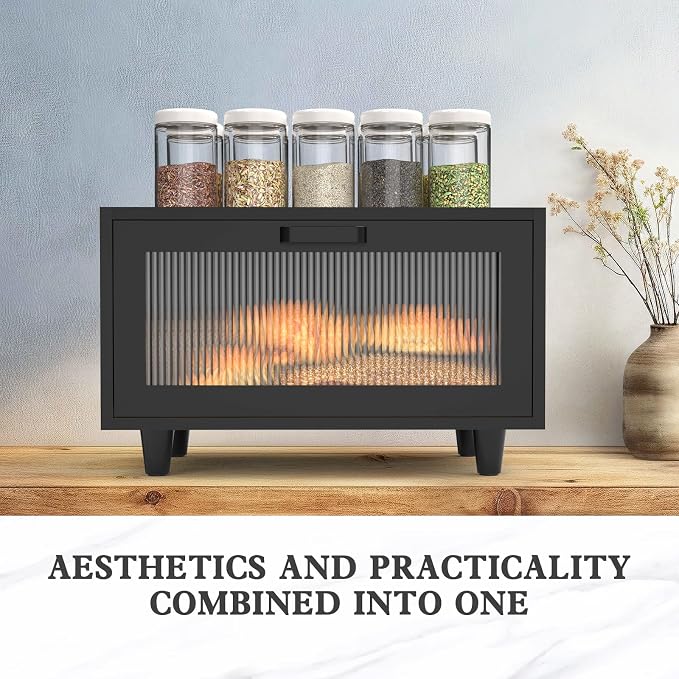 LOHASOK Bread Box for Kitchen Countertop | Wooden,Large, Farmhouse Bread Container Holder Storage, Acrylic translucent window - Image 3