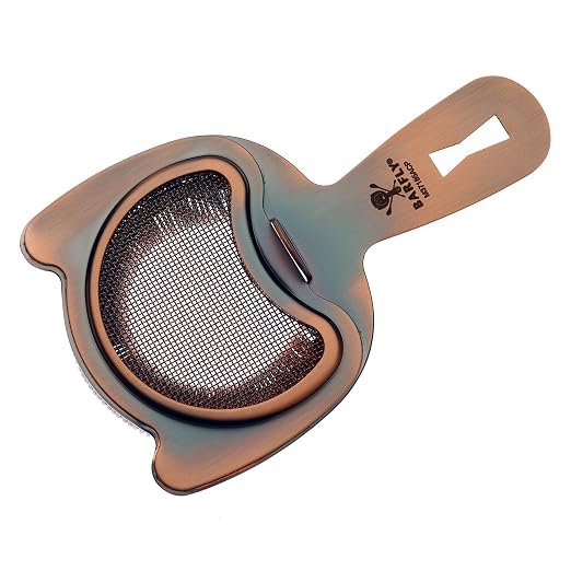Barfly Fine Mesh Spring Strainer, Antique Copper - Image 4