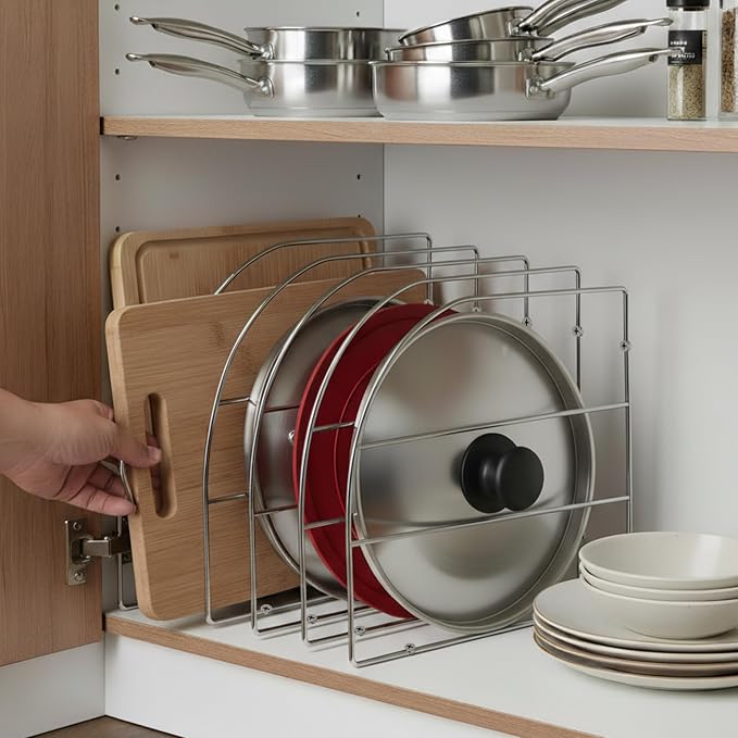 HOLDN’ STORAGE Cabinet Shelf Dividers, 16.5" W x 12" H, 6 Pack | Keeps Bakeware, Cutting Boards, Trays, And Cookie Sheets Neatly Divided, Visible, And Easy To Access - Image 7