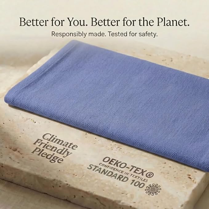 Urban Villa Kitchen Towels Cotton Dish Towels 20”x30” (Set of 6) Blue - Image 9