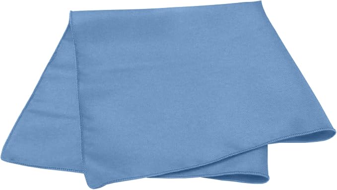 20x20-Inch Polyester Cloth Napkins, Light Blue, Set of 12 | Bulk Case of 1 Dozen, Dinner Napkins, Square, Serged Edges, Machine Washable, Wrinkle-Resistant, Flame-Resistant - Image 2