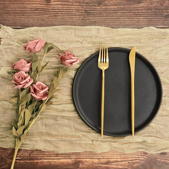 fani 60 Pack Gauze Cheesecloth Napkins, 20 x 20 in, Beige | Wrinkled Table Napkins, Soft Cotton, Rustic Decorative, Weddings, Party, Dinner Table, Everyday Use - Image 4