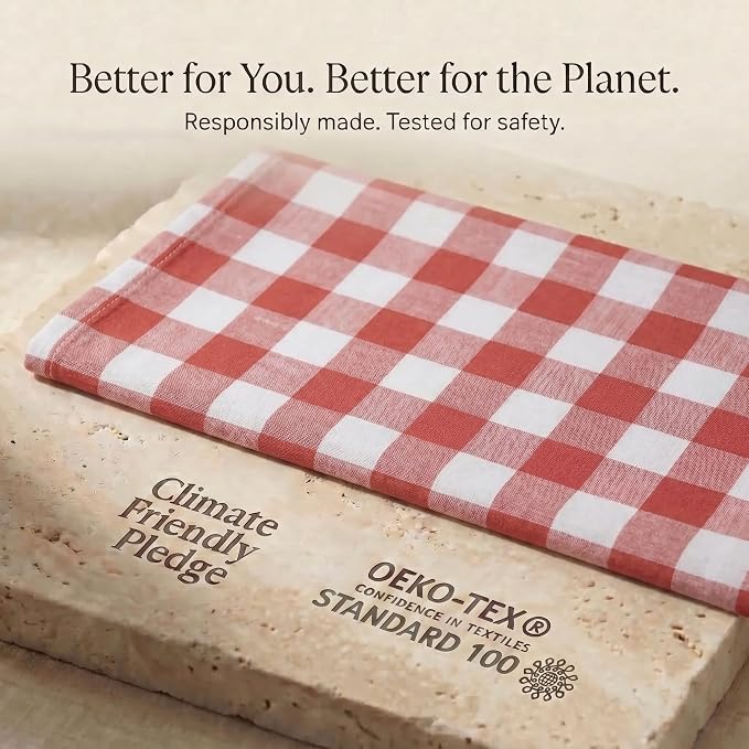 Urban Villa Kitchen Towels Cotton Dish Towels 20”x30” (Set of 6) Rust - Image 9