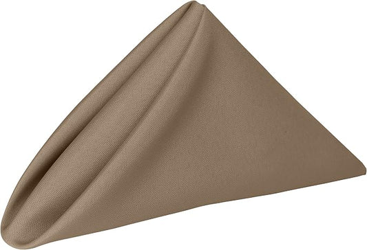 17x17-Inch Polyester Cloth Napkins, Toast, Set of 120 | Bulk Case of 10 Dozen, Square, Seamless, Serged Edges, Machine Washable, Wrinkle-Resistant, Flame-Resistant, Stain-Resistant by UltimateTextile