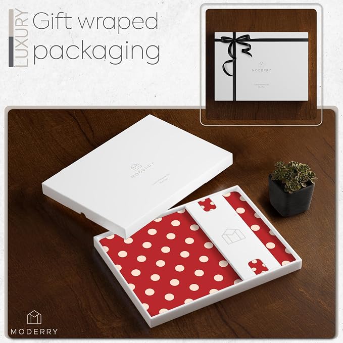Set of 4 Heat Resistant Cork Placemats for Dining Table with Free Set of 4 Matching Drink Coasters Cream & Red Polkadot Design 16 x 12 Inches Cork Backed Hard Placemats (Red Polkadot) - Image 6