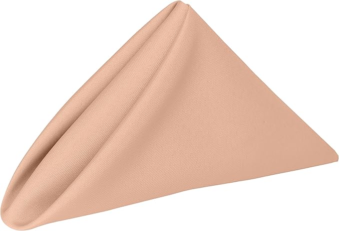 17x17-Inch Square Polyester Cloth Napkins, Peach Set of 36 | Bulk Case of 3 Dozen, Seamless, Serged Edges, Machine Washable, Wrinkle-Resistant, Flame-Resistant, Stain-Resistant, Orange by UltimateTextile