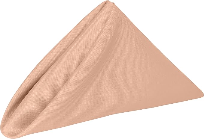 17x17-Inch Square Polyester Cloth Napkins, Peach Set of 24 by UltimateTextile