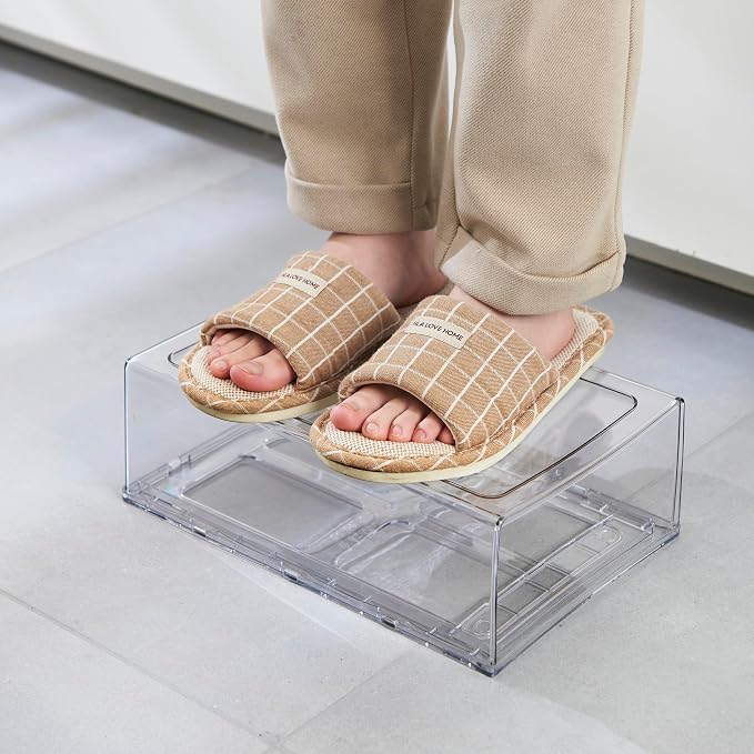 Clear Acrylic Stackable Storage Drawers, Plastic Refrigerator Organizer Bins with Handles for Undersink, Cabinet, Fridge, Closet, Pantry, Office, Bathroom, Kitchen(6 Pack) - Image 2