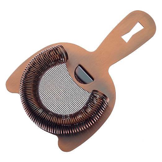 Barfly Fine Mesh Spring Strainer, Antique Copper - Image 3
