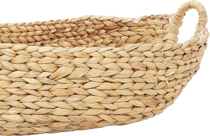 Deco 79 Seagrass Handmade Decorative and Functional Storage Basket Basket Organizer with Metal Handles, Set of 5 Basket for Storage 23", 21", 19", 16", 12"W, Brown - Image 6