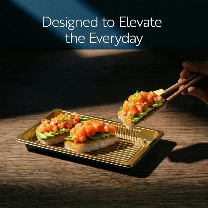 Restaurantware Plastic Sushi Trays 100 Pack of 8.2 x 5.3 x 1.57 Inch With Clear Lids Leak-Resistant Sushi Take Out Boxes Stackable Containers For Grab-And-Go - Image 7