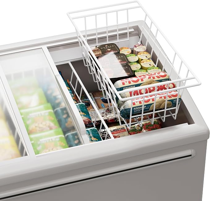 SANNO 17.5in Chest Freezer Basket,Freezer Organizer Bins, Sturdy Metal Wire Freezer Organizer for Home Kitchen - Image 5