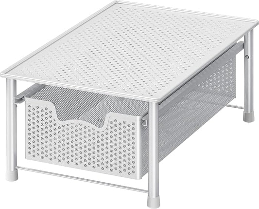 Simple Houseware Stackable Cabinet Basket Drawer Organizer, White by SimpleHouseware