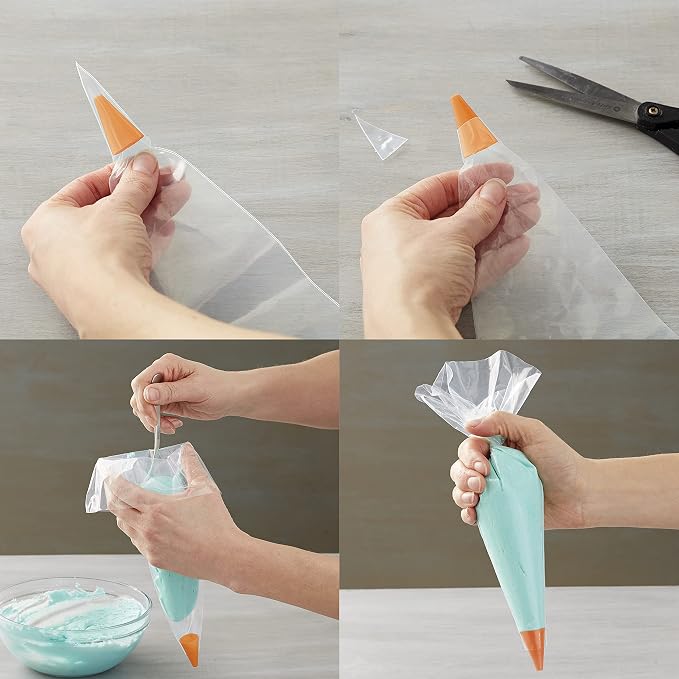 Wilton Easy-Grab Disposable Decorating Bags, 16 in., 100-Count | Extra-Large Single-Use Piping Bags with Easy-Grab Texture Fit Standard Tips for Large Batches of Icing & Cake Decorating - Image 6