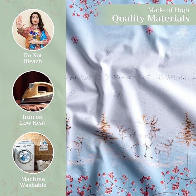 Maison d' Hermine Fairytale Forest Bundle Set 100% Cotton Tablecloth (60 Inch by 60 Inch) and Set of 4 Napkins (20 Inch by 20 Inch) - Image 6