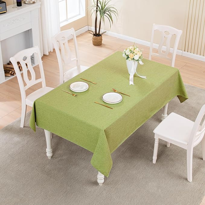 BALCONY & FALCON Rectangle Table Cloth Waterproof Avocado 70"x55" | Rectangular Washable Wrinkle Resistant Table Cloth Linen Fabric Tablecloths for Dining Party Kitchen Wedding and Outdoor Use - Image 5