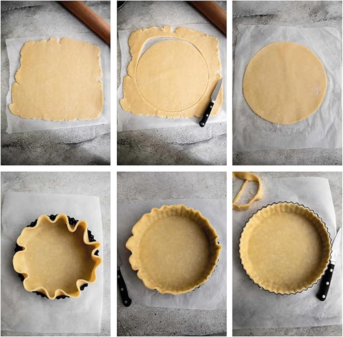 MGE - Dish Pie Pan - Deep Quiche Lorraine Pie Pan - Tart Pans with Removable Bottoms - Tarte Tatin Mould - Detachable Apple Cake Mould - Quiche Baking Dish (11 inch) - Image 9