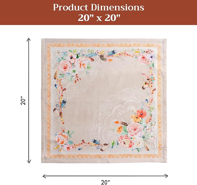 Maison d' Hermine Cloth Napkins Set of 4 Reusable 100% Cotton (20" x 20") | Everyday Square Napkins Cloth Washable Dinner Party Wedding Restaurant Hotel Kitchen Spring Summer - Ibiza - Beige - Image 7
