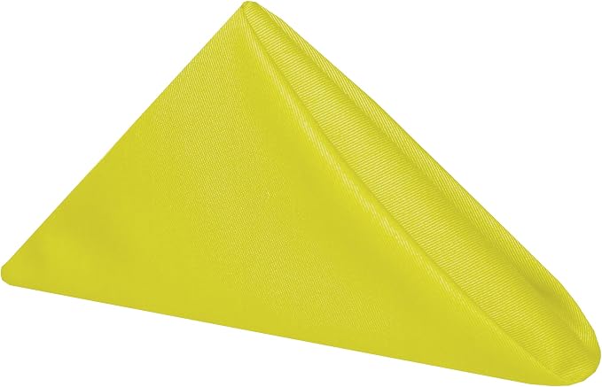 17x17-Inch Square Twill Cloth Napkins, Lemon, Set of 24 by UltimateTextile