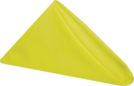 17x17-Inch Square Twill Cloth Napkins, Lemon, Set of 24 by UltimateTextile