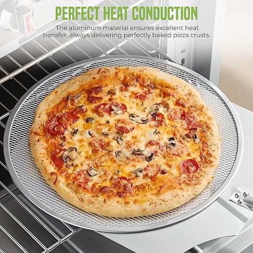 OCS Parts 6-Pack 18-Inch Aluminum Pizza Screens | Commercial Grade Pizza Tray Screen for Home Cooking, Pizzerias and Restaurants - Image 3