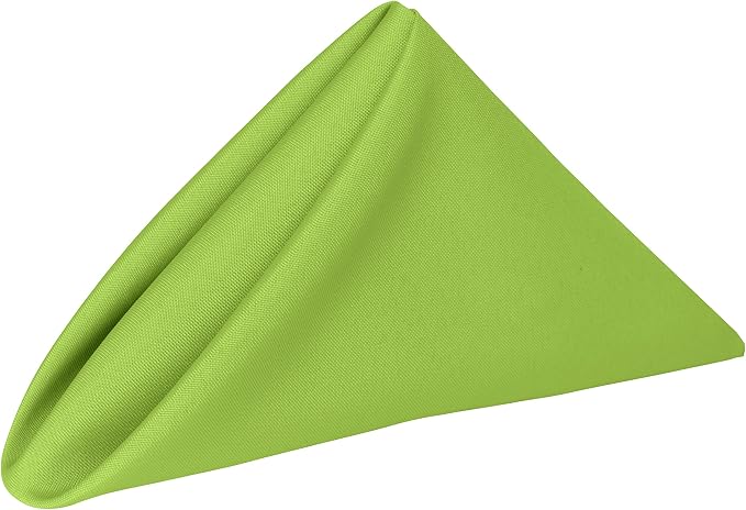 17x17-Inch Square Polyester Cloth Napkins, Lime, Set of 12 by UltimateTextile
