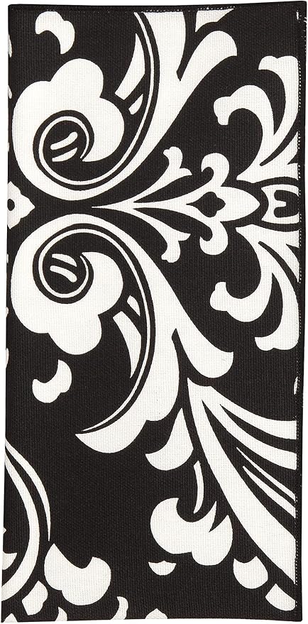 Black Napkins Cloth Fabric, 100% Cotton Linen Napkin for Black and White Wedding Reception Table Settings, Table Decor Tablescapes, 18" x 18" Dinner, Set of 12 - Image 4