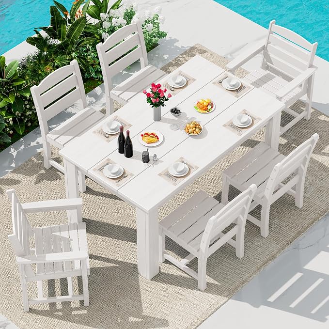 SERWALL 6-Pack Heat Resistant Placemats, Non-Slip Woven Vinyl Table Mats, Washable & Durable for Daily Meals, Indoor & Outdoor Use, Beige - Image 6