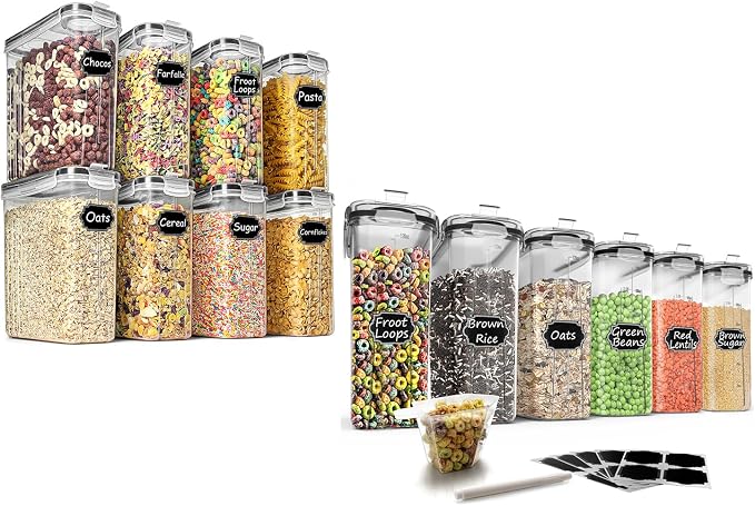 Wildone 8pcs Airtight Storage Containers and 6pcs Cereal Storage Containers by Wildone