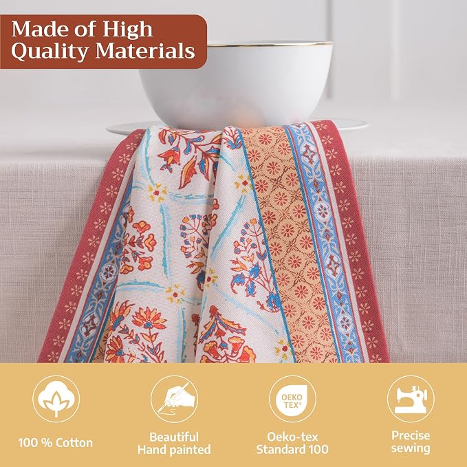 Maison d' Hermine Cloth Napkins Set of 4 Reusable 100% Cotton (20" x 20") | Everyday Square Napkins Cloth Washable Dinner Wedding Restaurant Hotel Kitchen Thanksgiving Christmas - Romane - Image 3