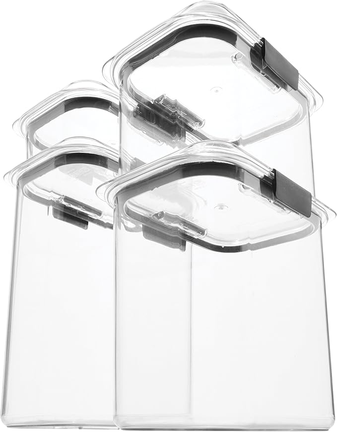 Rubbermaid Brilliance Pantry Airtight Food Storage Container, BPA-Free Plastic, Small, 8-Piece & Container, BPA-Free Plastic, Brilliance Pantry Airtight Food Storage, Open Stock, Brown Sugar (7.8 Cup) - Image 3