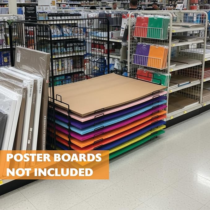 BAZIC Poster Board Display Rack Stackable 10-Slots, Art Drying Racks, Metal Steel Powder Coated, Assembled Size 29.5"x23"x16" (Boards Not Included) | stores and displays 22 x 28 in poster boards upright and separated - Image 6