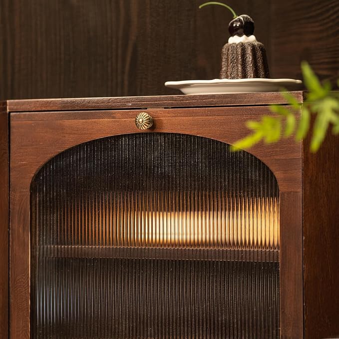 Corner Bread Box for Kitchen Countertop, Wood Bread Box, Walnut | Solid Pine Wood, 2-Tier Large Capacity, Vintage Farmhouse Breadbox, Wooden Bread Storage Container, Adjustable Shelf - Image 7